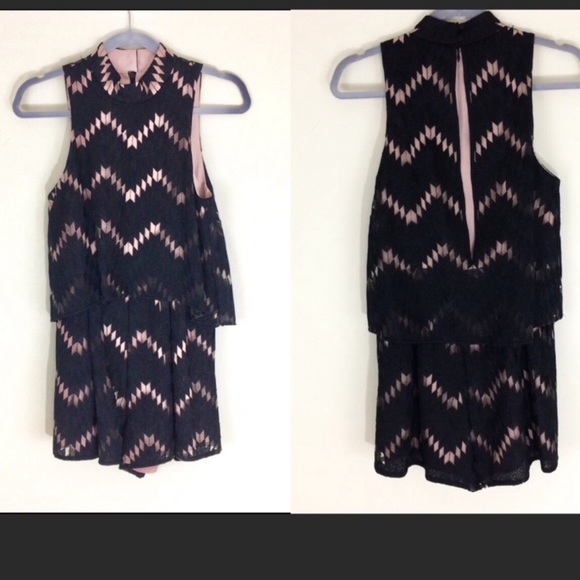 Stylestalker Miranda Black mesh Romper Size Small - Picture 3 of 8